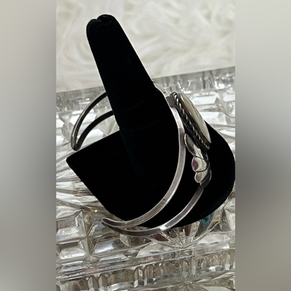 “Zuni” Cuff Sterling Silver/9.25 Bracelet 1970s Adjustable, Vintage Cuff - Picture 6 of 9